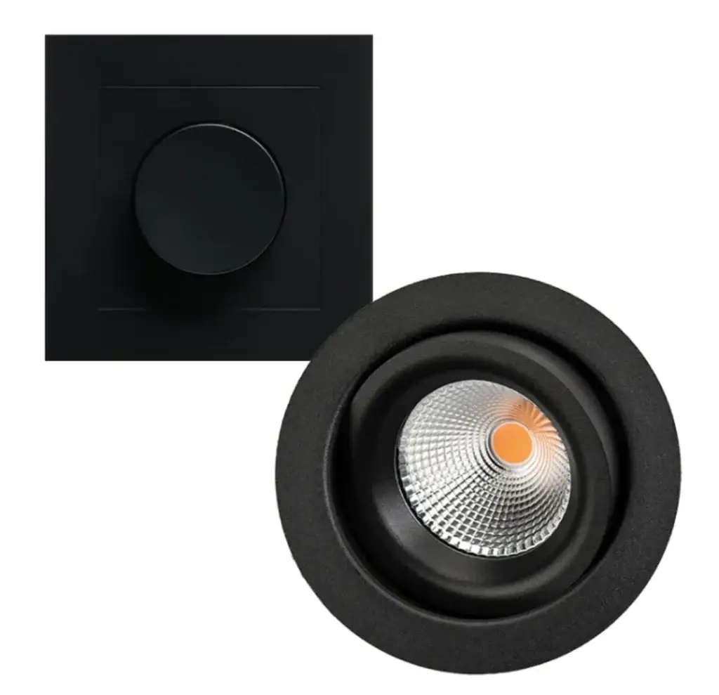 LED downlights for rehabilitering inkl. LED dimmer